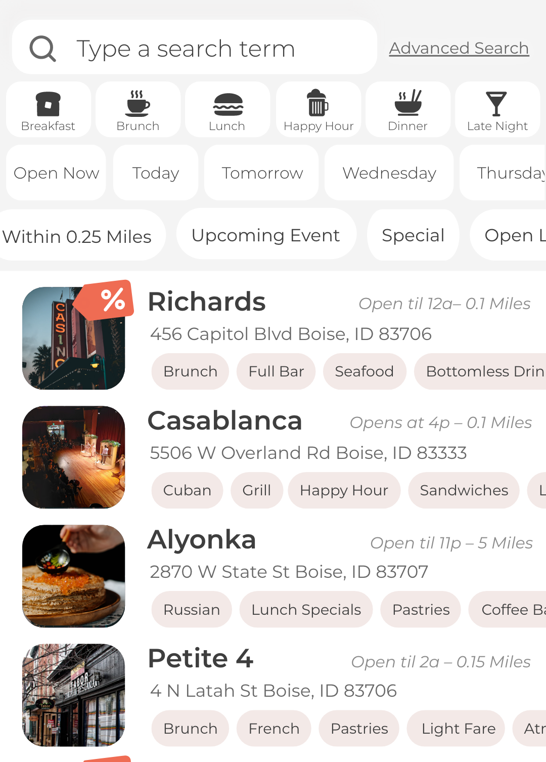 Dealz app interface